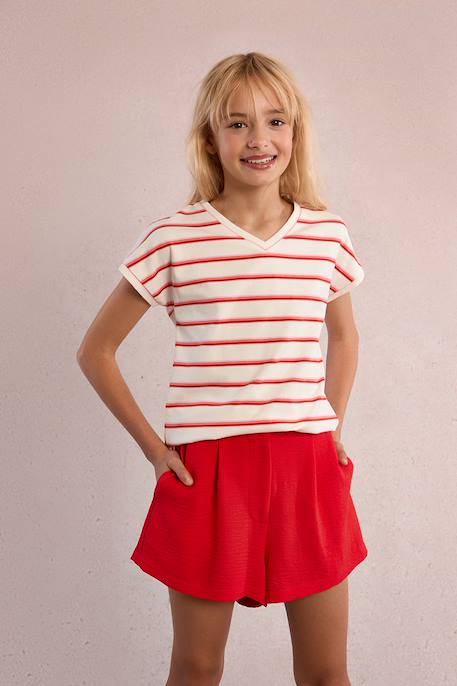 T-shirt à rayures Offwhite 3 - vertbaudet enfant 