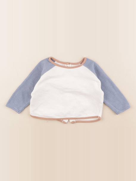Tee-shirt - 6/9 mois Blanc, bleu 1 - vertbaudet enfant 