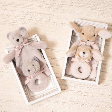 Coffret doudou et hochet ours Marron 5 - vertbaudet enfant 