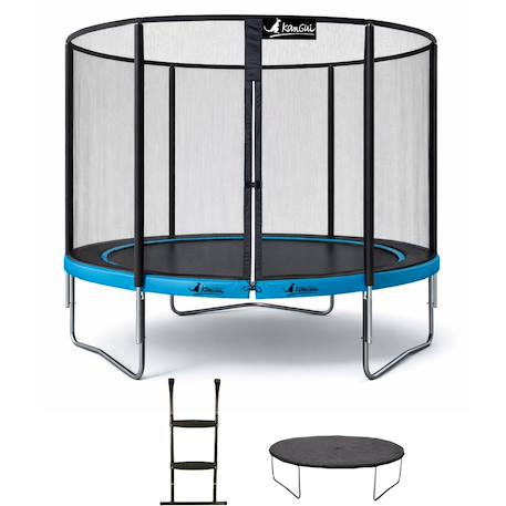 Trampoline ø 300cm + filet de sécurité + échelle + bâche - punchi 300 bleu Blue 1 - vertbaudet enfant 