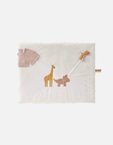 Tapis d'activités popsie en mousseline Rose, écru, ocre 3 - vertbaudet enfant 