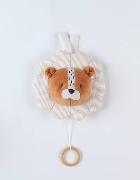 Peluche musicale babou en veloudoux Marron, beige 1 - vertbaudet enfant 