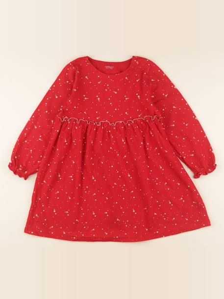 Robe coton - 8 ans Rouge 1 - vertbaudet enfant 