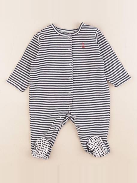Pyjama coton - 9 mois Blanc, bleu 1 - vertbaudet enfant 
