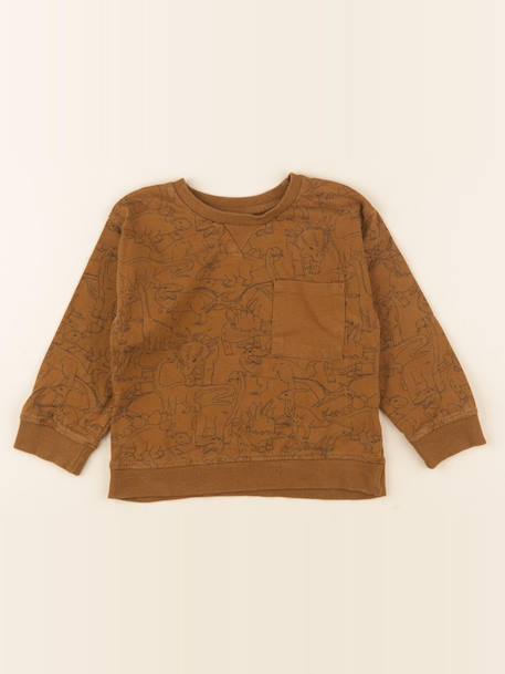 Sweat - 4 ans Marron 1 - vertbaudet enfant 