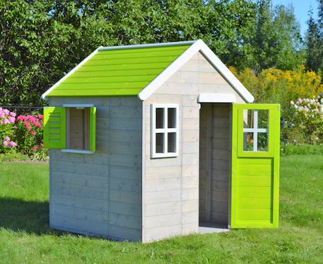 Maison de jardin enfant extérieur - cabane en bois avec plancher - toit étanche Brown 2 - vertbaudet enfant 