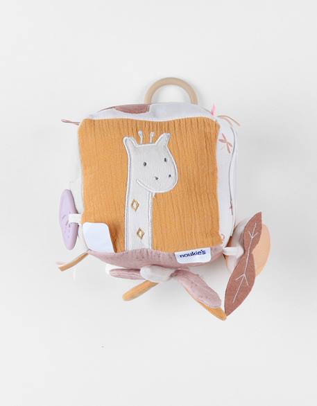 Cube d'activités popsie gigi & louli en veloudoux® Rose, écru, ocre 4 - vertbaudet enfant 