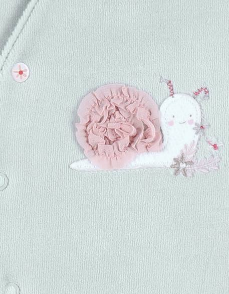 Pyjama bébé en velours avec broderie escargot Green 5 - vertbaudet enfant 