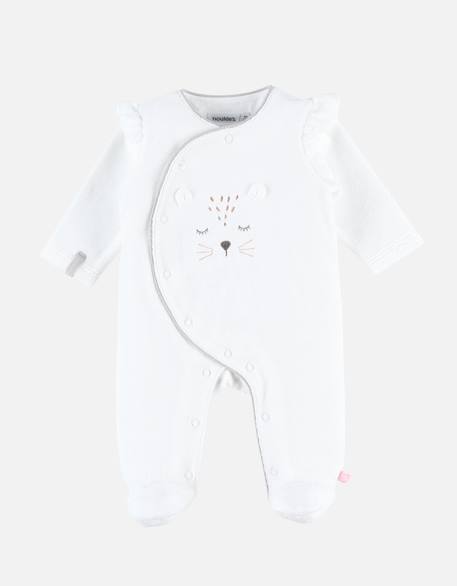 Pyjama 1-pièce kendi en velours White 1 - vertbaudet enfant 