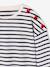T-shirt marinière manches longues fille marine+rose bonbon 3 - vertbaudet enfant 