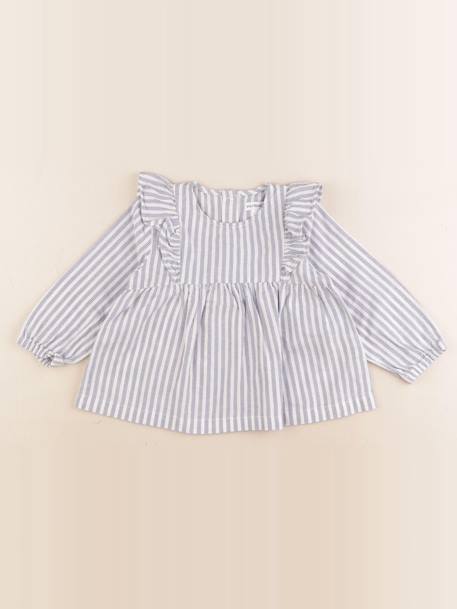 Blouse - 18 mois Blanc, bleu 1 - vertbaudet enfant 