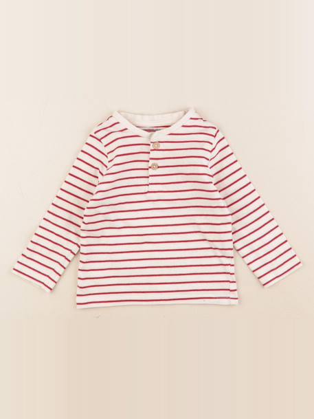 Tee-shirt - 12 mois Blanc, rouge 1 - vertbaudet enfant 