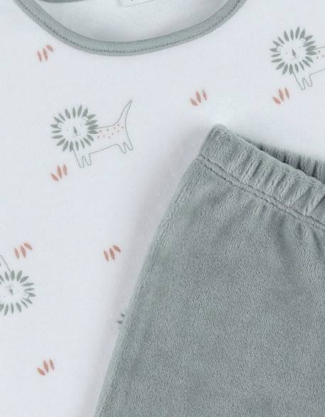 Pyjama en velours côtelé lion White 5 - vertbaudet enfant 