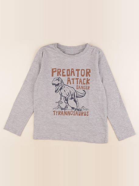 Tee-shirt - 8 ans Gris 1 - vertbaudet enfant 