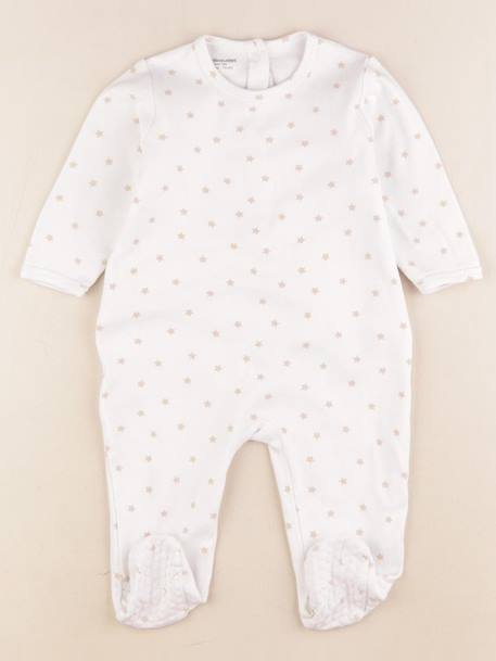 Pyjama coton - 12 mois Blanc 1 - vertbaudet enfant 