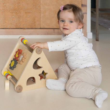 Triangle d'activité en bois 12 mois et plus Multicolor 5 - vertbaudet enfant 