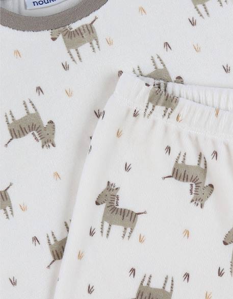 Pyjama en velours 2 pièces avec motif zèbre White 5 - vertbaudet enfant 