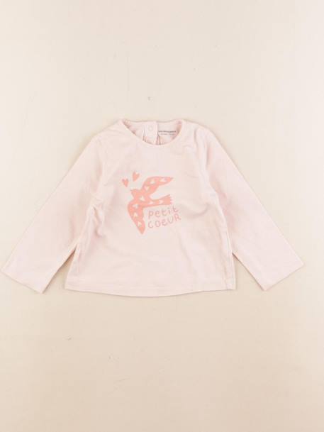 Tee-shirt - 12 mois Rose 1 - vertbaudet enfant 