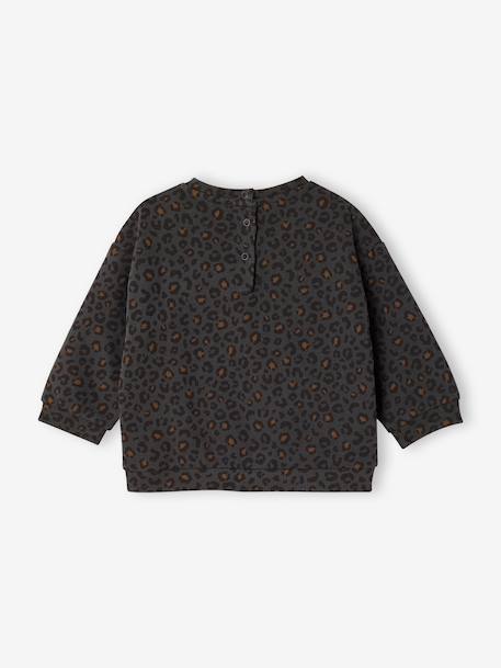 Sweat bébé léopard coeur doré capsule famille beige+gris foncé 12 - vertbaudet enfant 