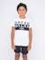 T-shirt col rond pur coton motifs relief nolibert garçon Grey+White 5 - vertbaudet enfant 