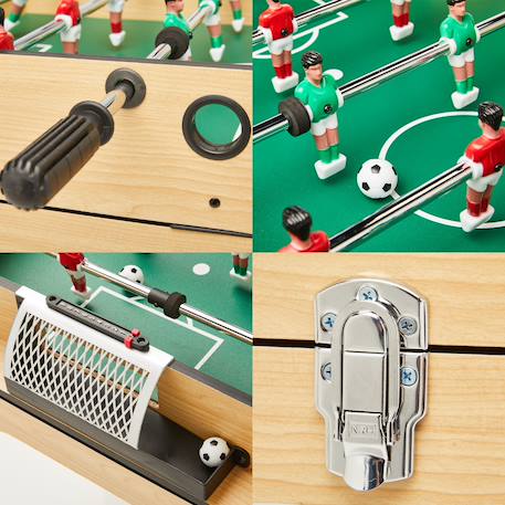 Kangui table multi jeux 4 en 1 - babyfoot barres télescopiques - billard - ping pong - hockey Brown 2 - vertbaudet enfant 