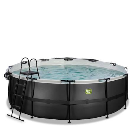 Piscine ronde ø427cm avec pompe filtrante pour jardin Noir 3 - vertbaudet enfant 