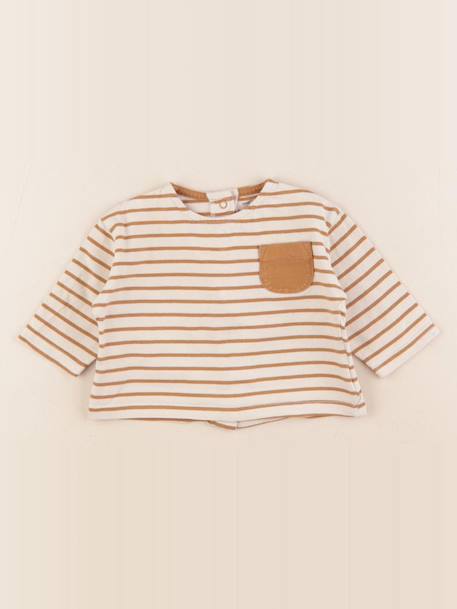 Tee-shirt - 3 mois Marron 1 - vertbaudet enfant 
