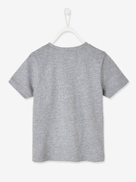 T-shirt de sport garçon motif ballon de foot en relief gris chiné 3 - vertbaudet enfant 