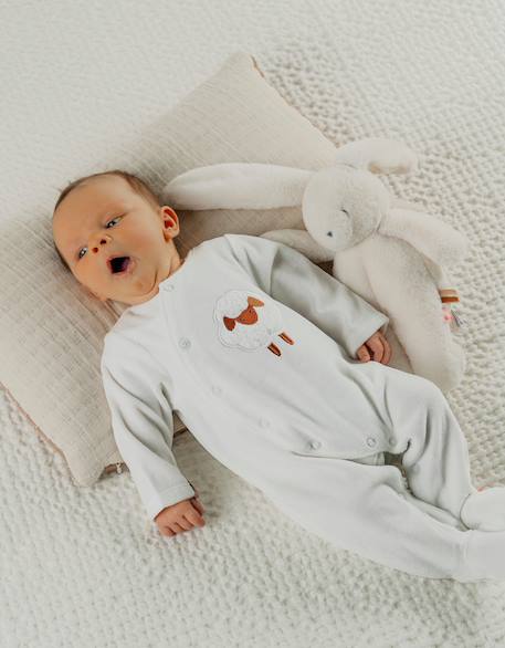 Pyjama bébé en velours avec broderie mouton White 5 - vertbaudet enfant 