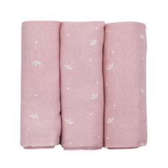 Puériculture-Matelas, accessoires de lange-Lange-Lot de 3 langes pour bébé