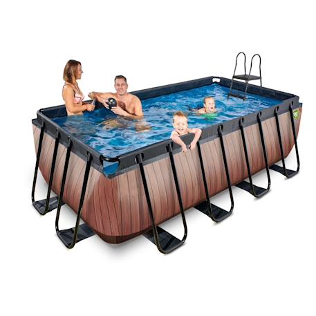 Piscine 400x200x122cm avec pompe filtrante à sable Marron 6 - vertbaudet enfant 