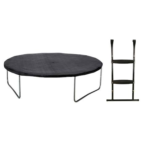 Trampoline jardin ø 250?cm + filet + échelle + bâche - jumpi 250 - noir/vert Green 2 - vertbaudet enfant 