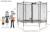Trampoline jardin ø 300?cm + filet + échelle + bâche - jumpi 300 - noir/vert Green 4 - vertbaudet enfant 