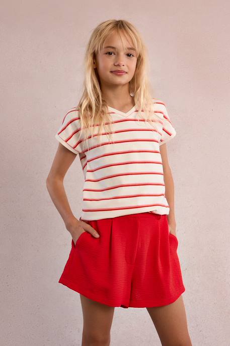 Fille-T-shirt à rayures