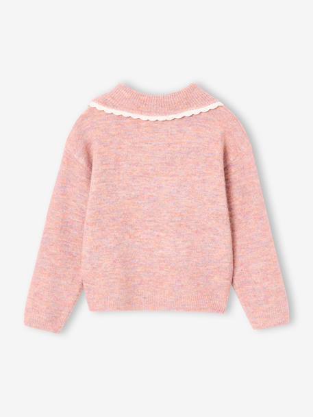 Pull fille col romantique blush 2 - vertbaudet enfant 