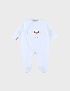 -Pyjama bébé en velours avec broderie mouton