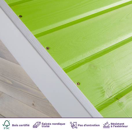 Maison de jardin enfant extérieur - cabane en bois avec plancher - toit étanche Brown 3 - vertbaudet enfant 