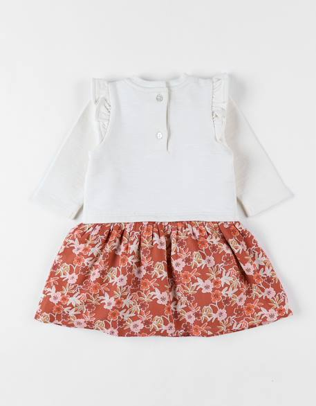 Robe bi-matière fleurs White 4 - vertbaudet enfant 