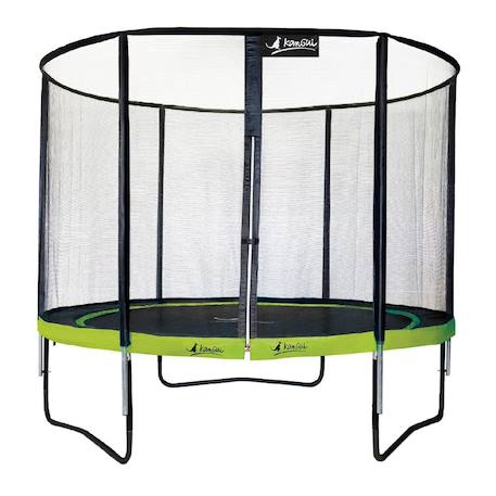 Trampoline de jardin ø 300cm + filet de sécurité - punchi 300 vert Green 2 - vertbaudet enfant 