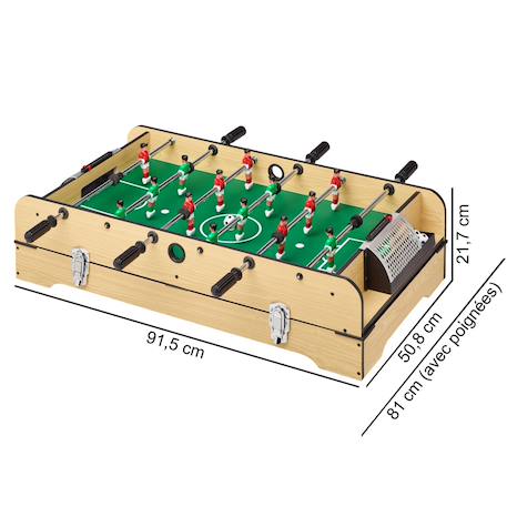 Kangui table multi jeux 4 en 1 - babyfoot barres télescopiques - billard - ping pong - hockey Brown 4 - vertbaudet enfant 