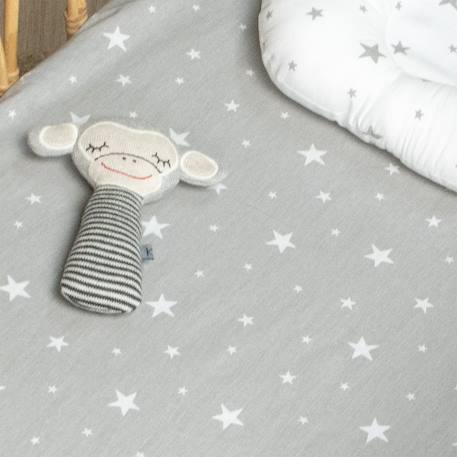 Drap housse berceau en coton stella Gris 2 - vertbaudet enfant 