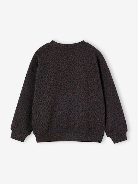Sweat fille léopard coeur printé capsule famille beige+gris foncé 11 - vertbaudet enfant 