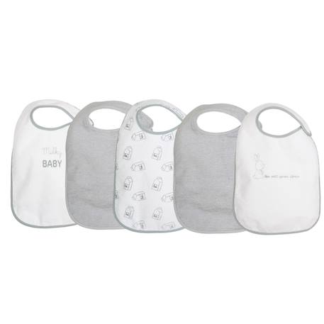 Lot de 5 bavoirs diversification alimentaire Grey 1 - vertbaudet enfant 
