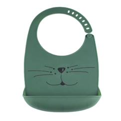 -Bavoir silicone avec récupérateur