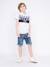 T-shirt col rond pur coton motifs relief nolibert garçon Grey+White 4 - vertbaudet enfant 