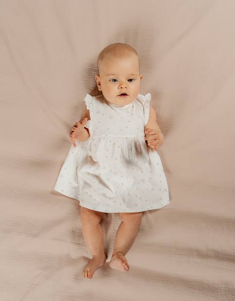 Robe jersey froissé White 2 - vertbaudet enfant 