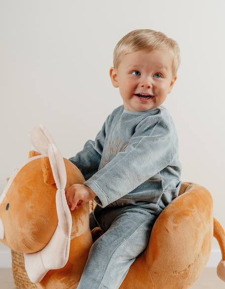 Pyjama en velours brodé lion Green 3 - vertbaudet enfant 