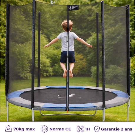 Trampoline rond ø250cm avec filet de sécurité - ralli 250 Blue 2 - vertbaudet enfant 