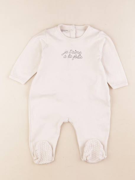Pyjama coton - 12 mois Beige 1 - vertbaudet enfant 