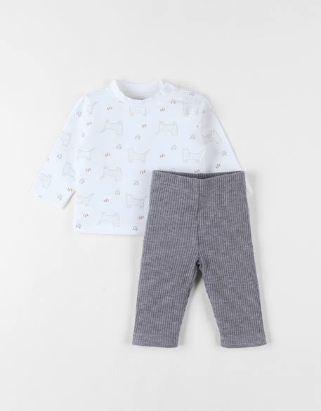 Lot t-shirt + legging jersey White 1 - vertbaudet enfant 